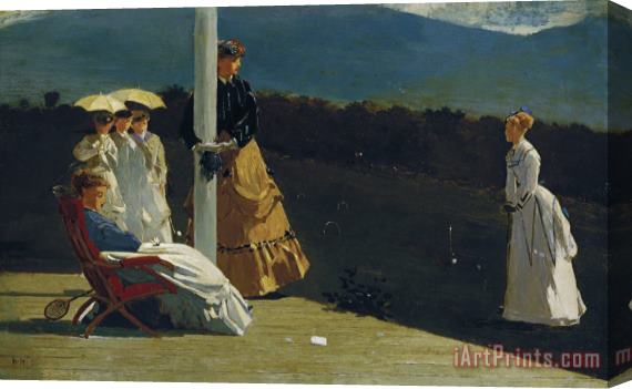Winslow Homer Croquet Match Stretched Canvas Print / Canvas Art