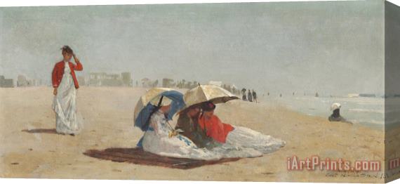 Winslow Homer East Hampton Beach, Long Island Stretched Canvas Painting / Canvas Art