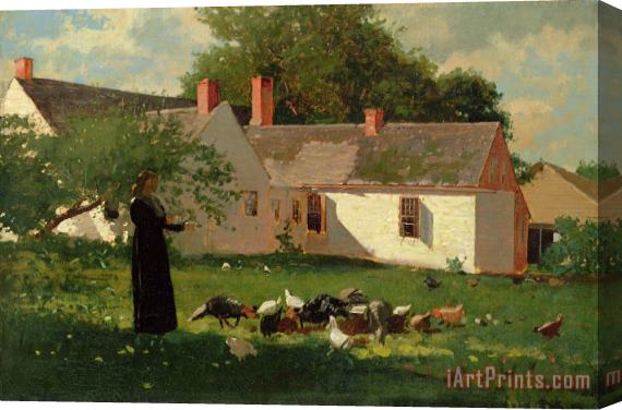Winslow Homer Farmyard Scene Stretched Canvas Print / Canvas Art