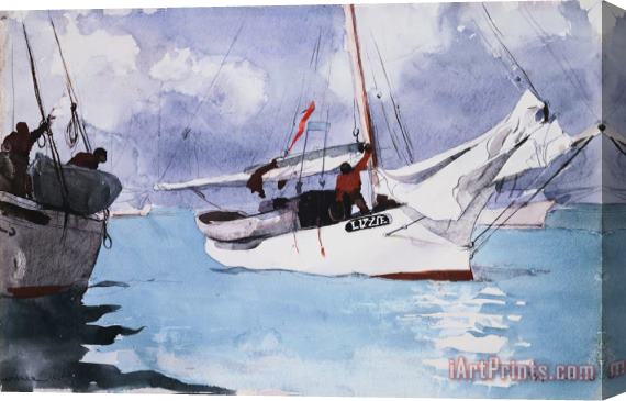 Winslow Homer Fishing Boats, Key West Stretched Canvas Print / Canvas Art