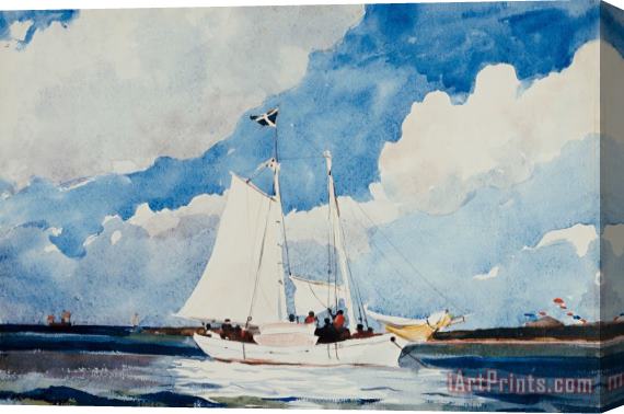 Winslow Homer Fishing Schooner in Nassau Stretched Canvas Painting / Canvas Art