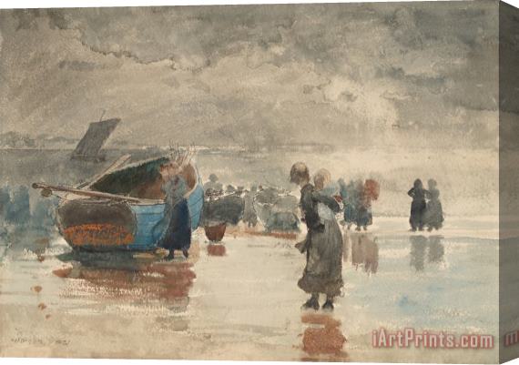 Winslow Homer On The Sands Stretched Canvas Print / Canvas Art