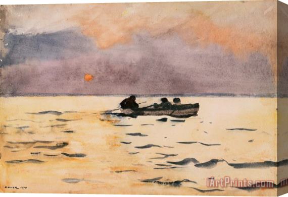 Winslow Homer Rowing Home Stretched Canvas Print / Canvas Art
