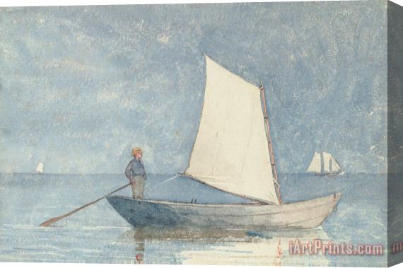 Winslow Homer Sailing a Dory Stretched Canvas Print / Canvas Art