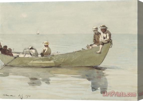 Winslow Homer Seven Boys in a Dory (detail) Stretched Canvas Print / Canvas Art