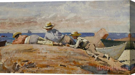 Winslow Homer Three Boys on The Shore Stretched Canvas Print / Canvas Art