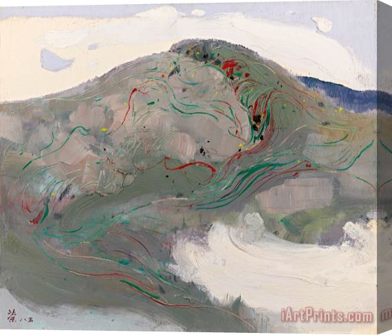 Wu Guanzhong A Mountain of Colours Stretched Canvas Print / Canvas Art