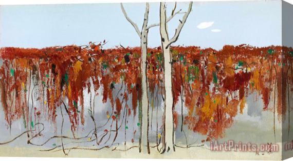 Wu Guanzhong Autumn Onto The Wall, 1991 Stretched Canvas Print / Canvas Art