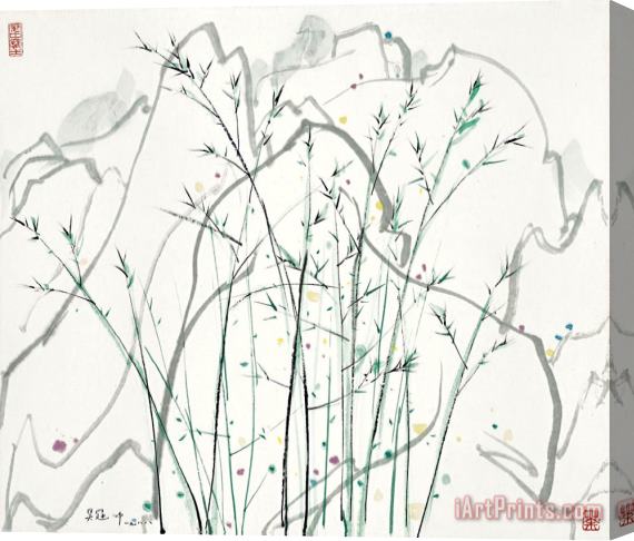 Wu Guanzhong Bamboo Forest Stretched Canvas Print / Canvas Art