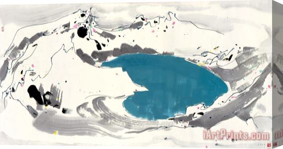 Wu Guanzhong Heavenly Lake in Mount Changbai Stretched Canvas Print / Canvas Art