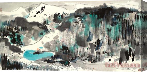Wu Guanzhong Jade Pond Stretched Canvas Print / Canvas Art