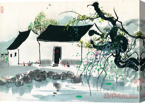 Wu Guanzhong Jiangnan Scenery, 1984 Stretched Canvas Print / Canvas Art