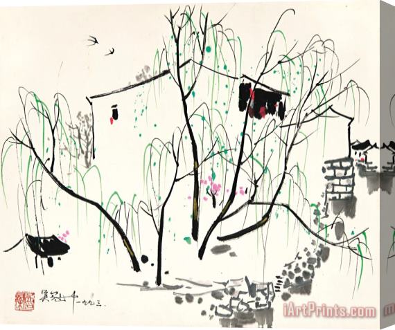 Wu Guanzhong Jiangnan Scenery, 1993 Stretched Canvas Print / Canvas Art