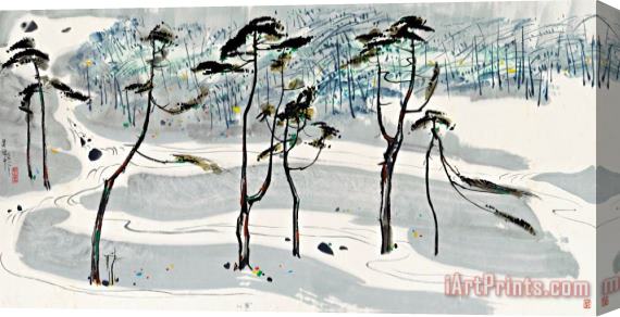 Wu Guanzhong Jiuzhaigou Valley, 1988 Stretched Canvas Print / Canvas Art