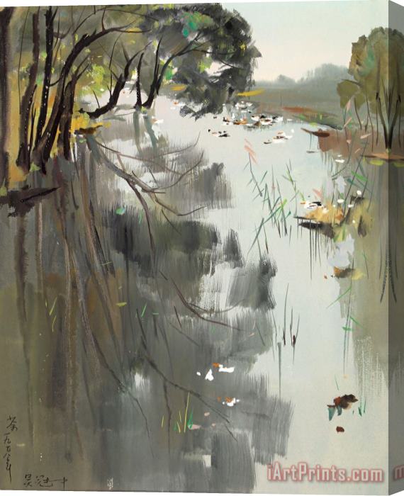 Wu Guanzhong Lake, 1978 Stretched Canvas Print / Canvas Art