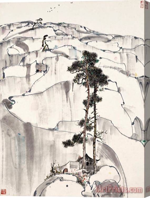 Wu Guanzhong North Wudang Mountain Stretched Canvas Print / Canvas Art