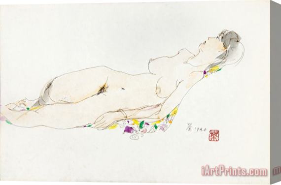 Wu Guanzhong Nude No.15, 1990 Stretched Canvas Print / Canvas Art