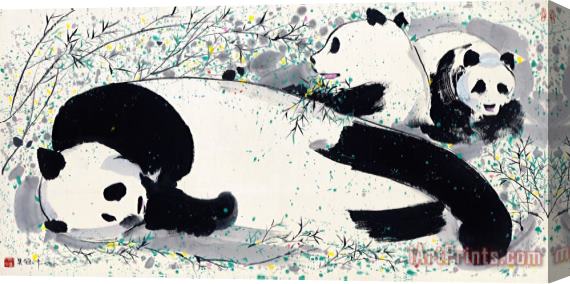Wu Guanzhong Pandas, 1992 Stretched Canvas Print / Canvas Art