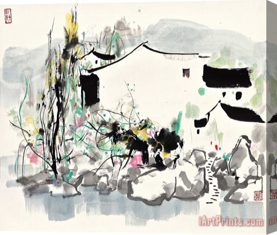 Wu Guanzhong Scenery of Jiangnan Stretched Canvas Print / Canvas Art