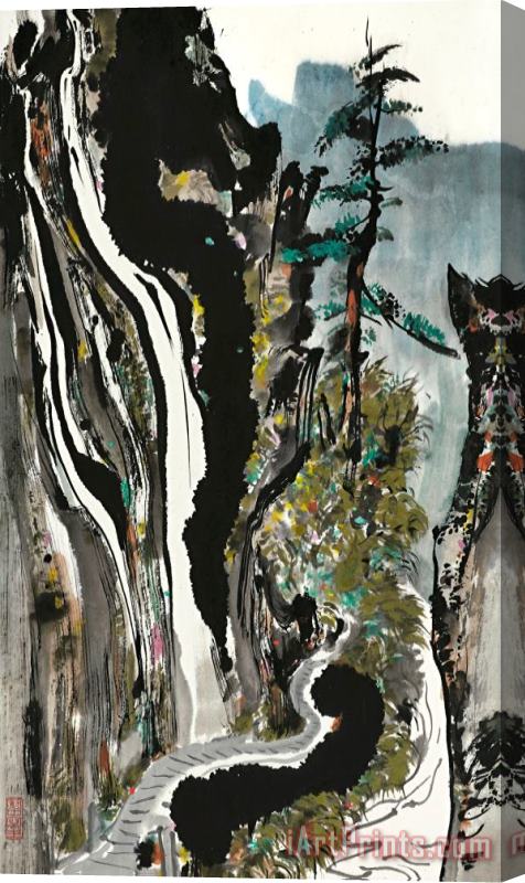 Wu Guanzhong Scenery of Muli County Stretched Canvas Print / Canvas Art