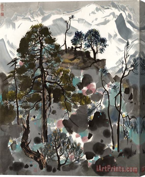 Wu Guanzhong Snow Landscape Stretched Canvas Print / Canvas Art