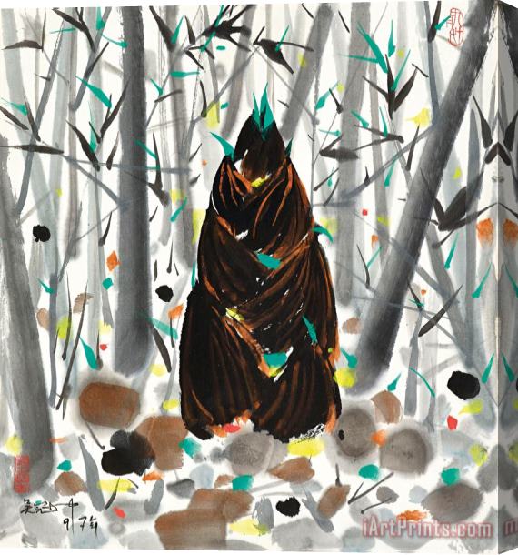 Wu Guanzhong Spring Bamboo Shoots Stretched Canvas Painting / Canvas Art