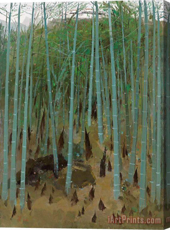 Wu Guanzhong Spring Shoots Among Bamboos, 1975 Stretched Canvas Painting / Canvas Art
