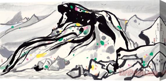 Wu Guanzhong The Qutang Gorge, 1991 Stretched Canvas Print / Canvas Art