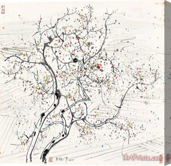 Wu Guanzhong Tree Stretched Canvas Print / Canvas Art