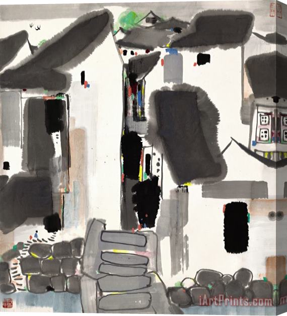 Wu Guanzhong Village Scenery, 1983 Stretched Canvas Print / Canvas Art