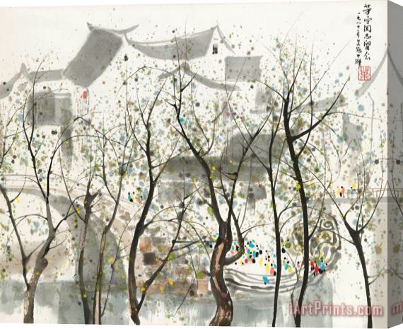 Wu Guanzhong Water Town Stretched Canvas Painting / Canvas Art