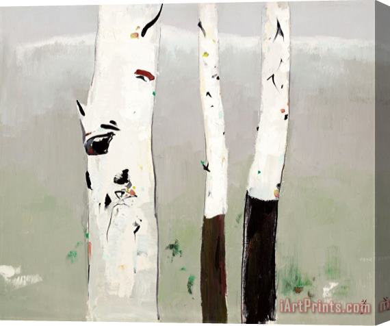 Wu Guanzhong White Birch, 1985 Stretched Canvas Print / Canvas Art
