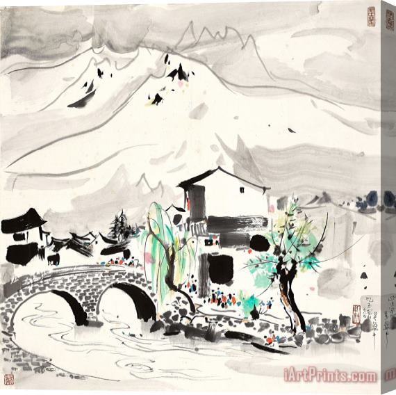 Wu Guanzhong 憶玉龍山 Memories of Mount Yulong, 1987 Stretched Canvas Painting / Canvas Art