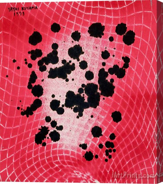 Yayoi Kusama Rain on Red Poppies, 1978 Stretched Canvas Print / Canvas Art