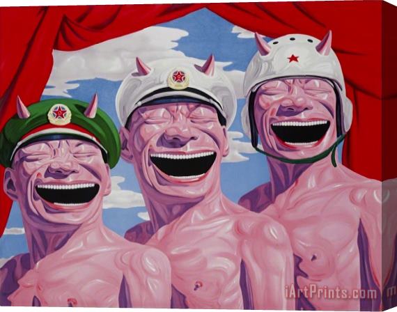 Yue Minjun Armed Forces, 2009 Stretched Canvas Print / Canvas Art