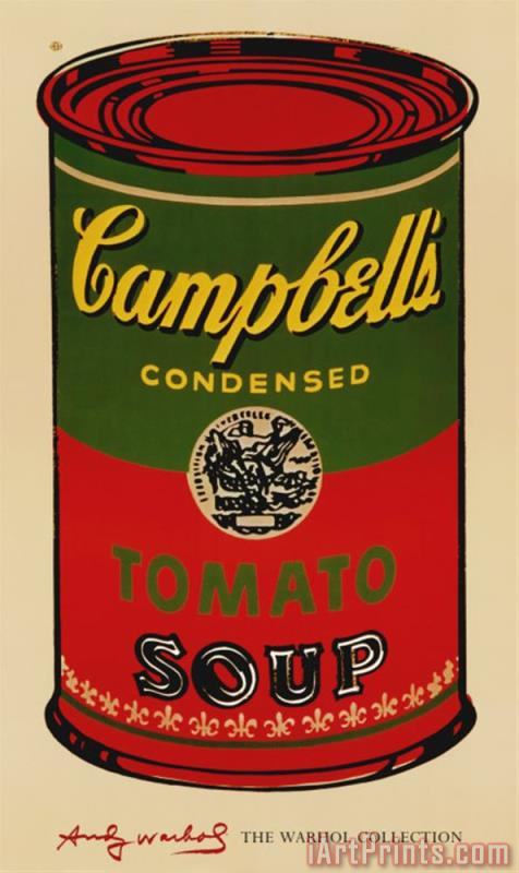 Andy Warhol Campbell's Soup Can 1965 Green And Red painting - Campbell ...