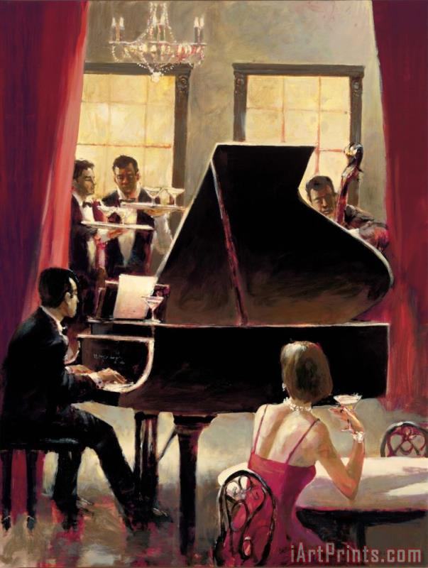 brent heighton Piano Jazz painting Piano Jazz print for sale