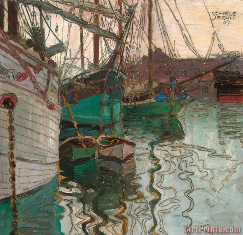 Egon Schiele Port Of Trieste painting - Port Of Trieste print for sale