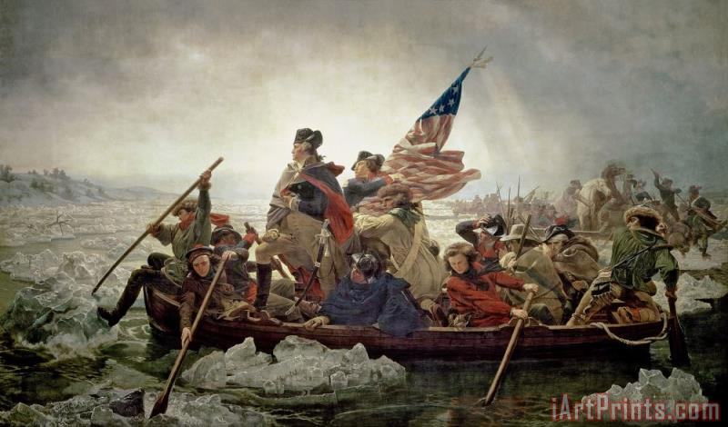 Emanuel Gottlieb Leutze Washington Crossing the Delaware River painting ...