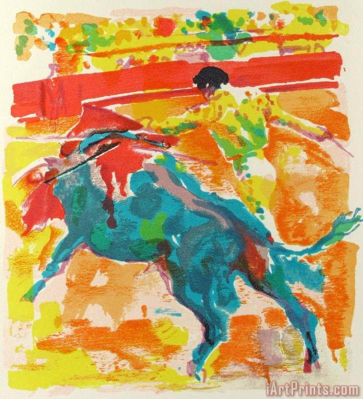 Leroy Neiman Bull Fight painting - Bull Fight print for sale